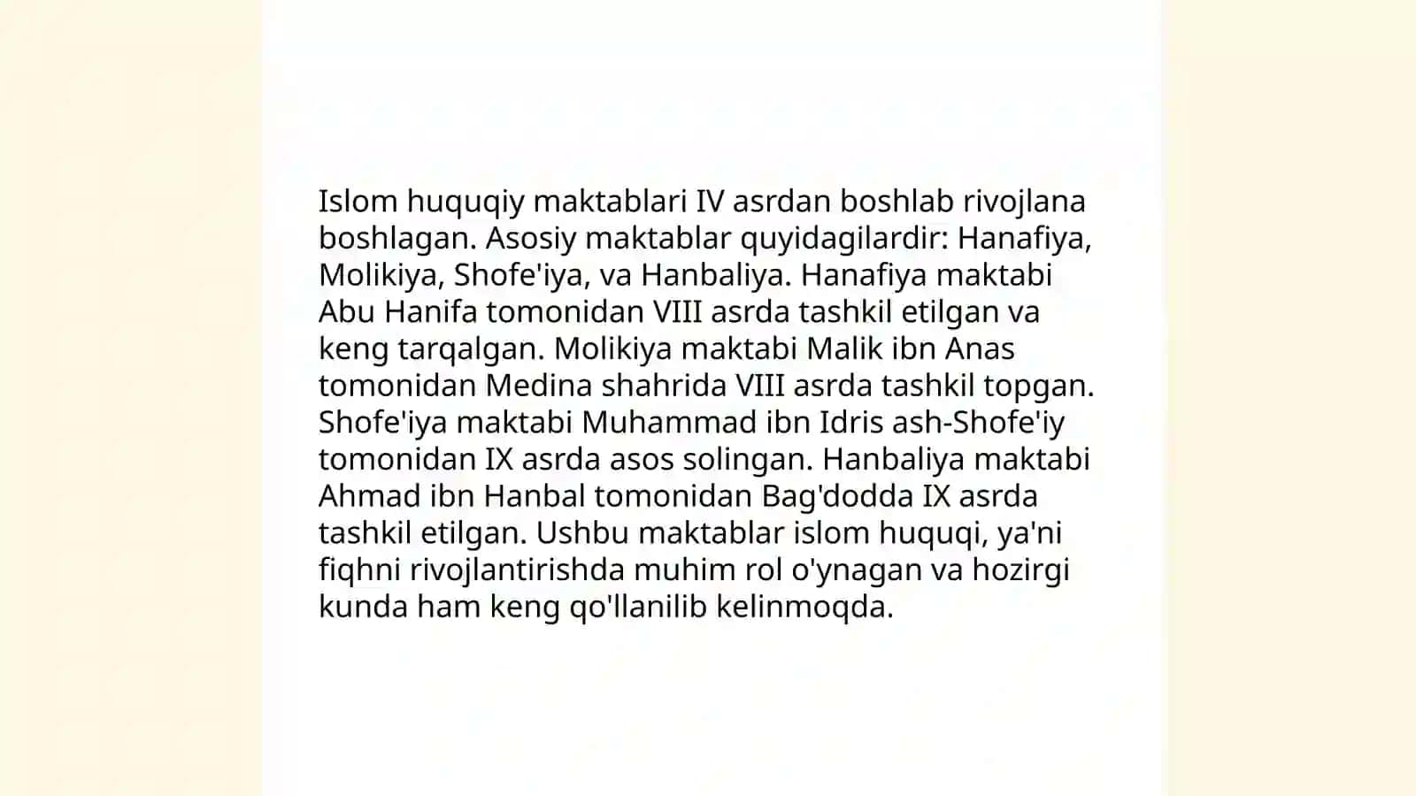 Islom fiqhiy maktablari 4
