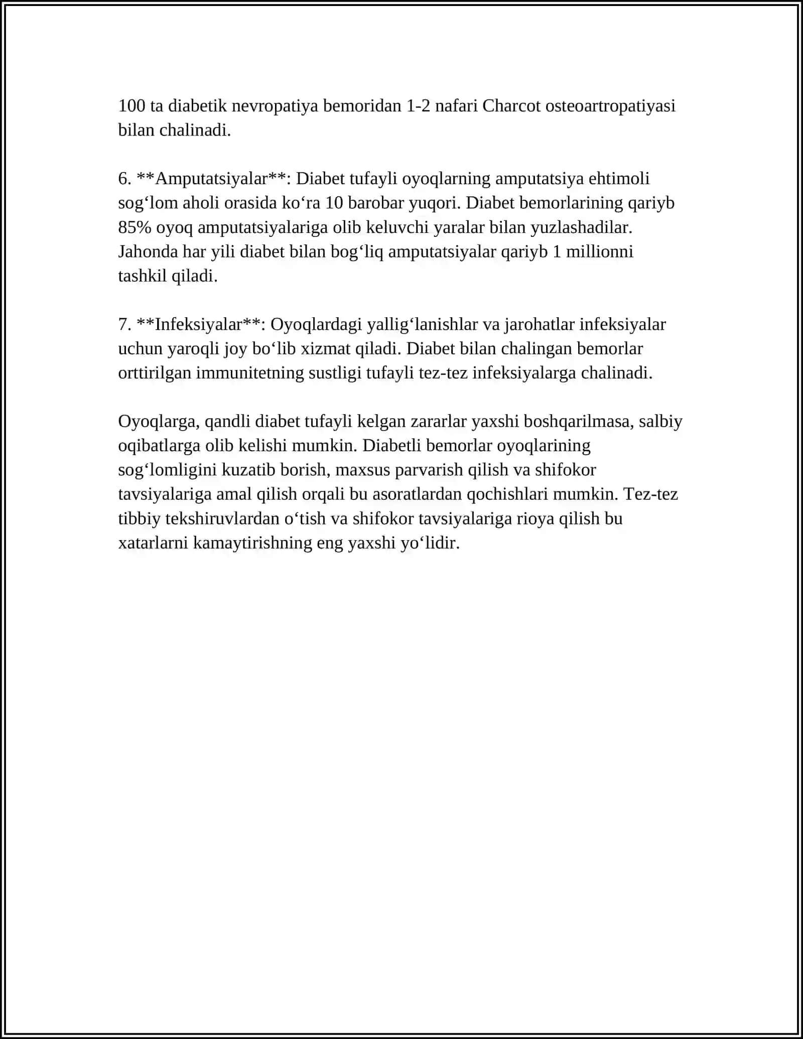 QANDLI DIABETNING XIRURGIK ASORATLARI 4