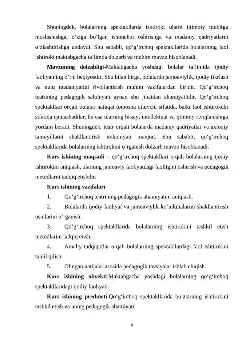 Qo’g’irchoq spektakllarida bolalarning ishtirok. 4