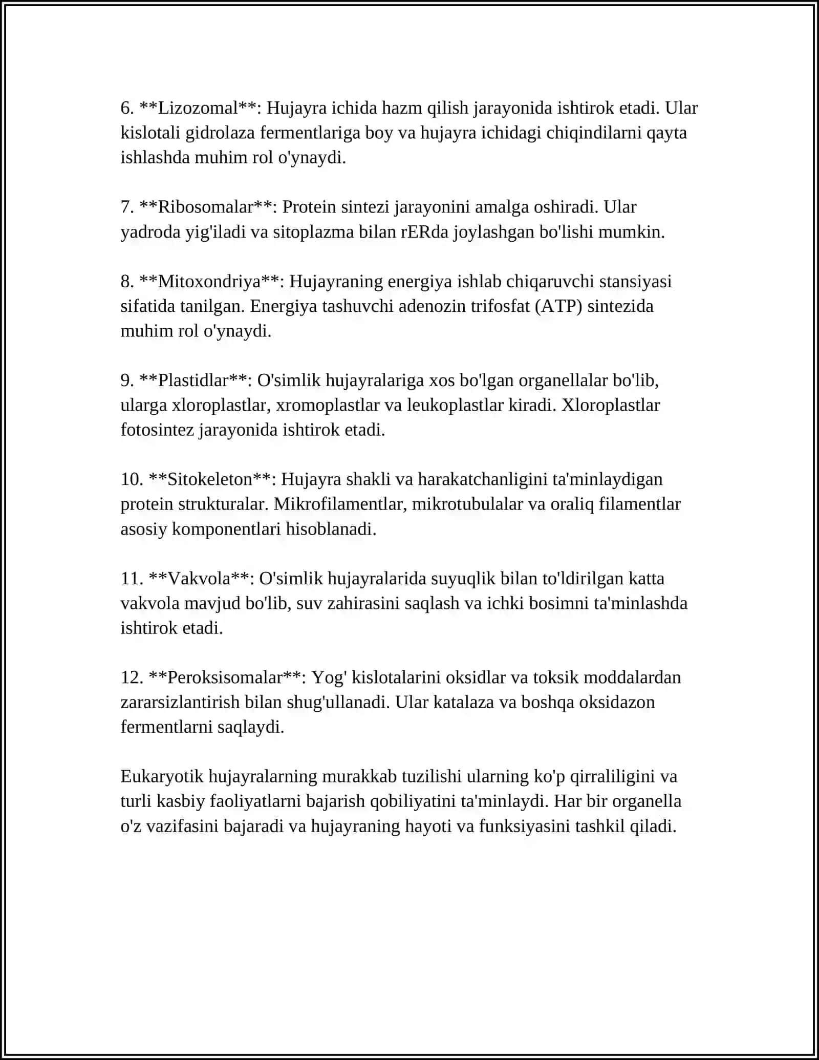Hujayraning Tuzilishi 4