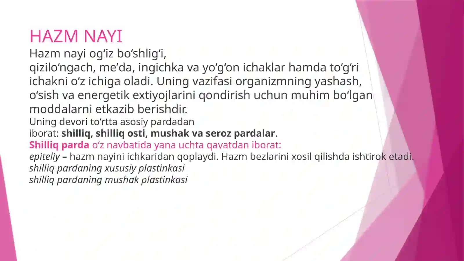 Hazm tizimi azolari 4