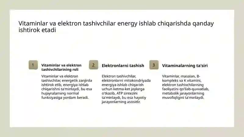 Vitaminlar va elektron tashivchilar 4