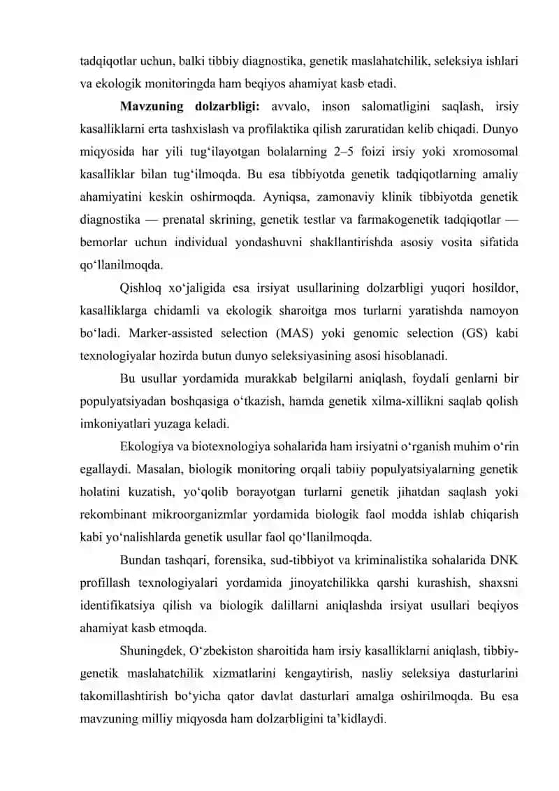 Irsiyatni oʻrganish usullarini amaliyotda qoʻllash 4