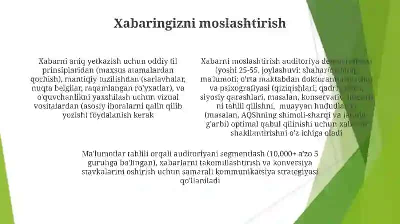 Hujjatlarni auditoriya uchun moslash 4