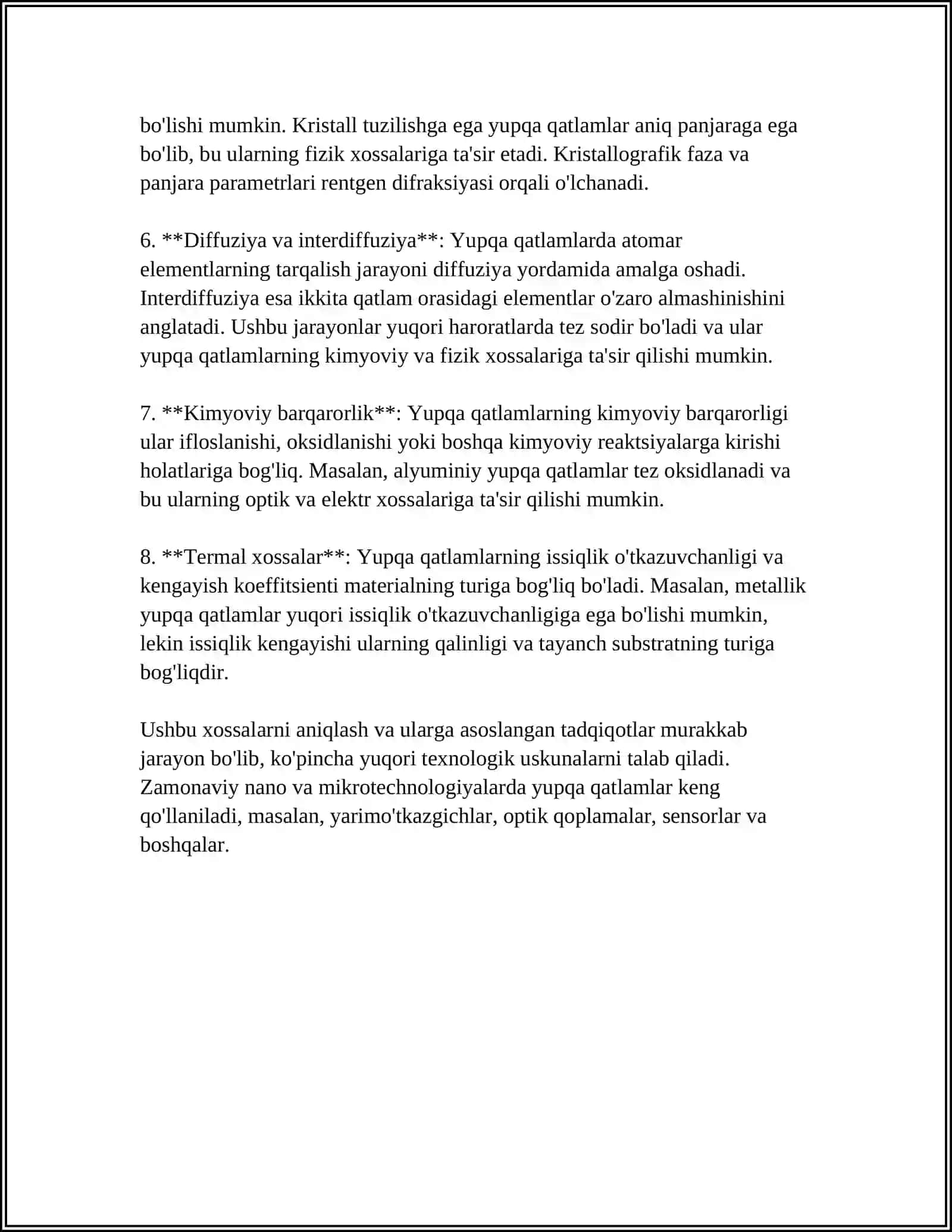Yupqa qatlamlarning fizik xossalari 4