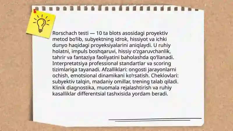 Proyektiv metodlarning oʻrni 4