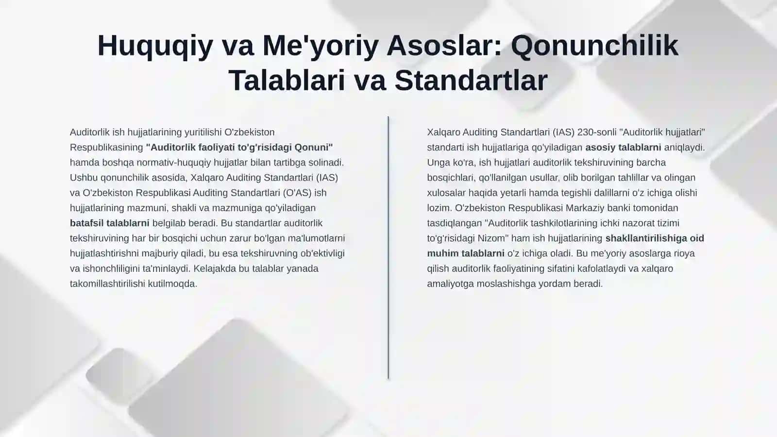 Auditorlik tashkilotining ish hujjatlari. 4