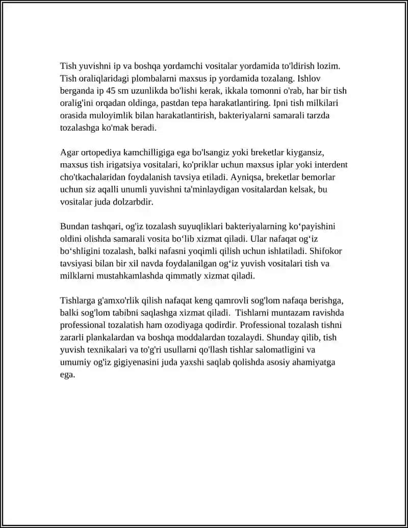 ORAL HEALTH. DENTAL CLEANING 4