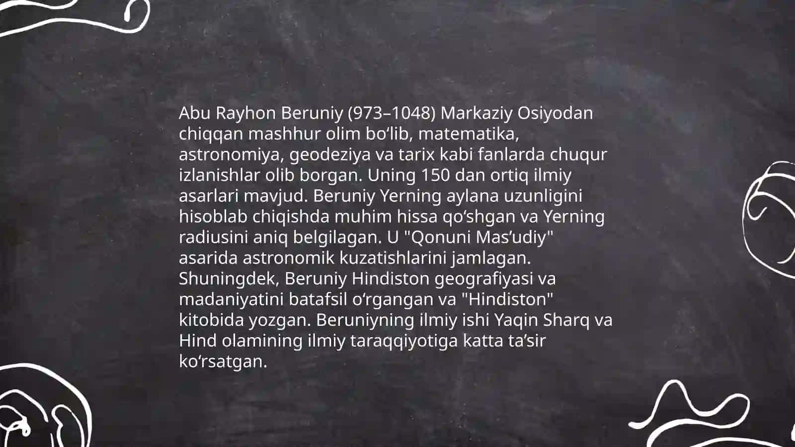 O’rta Osiyo allomalari ilmiy merosining o’rni 4