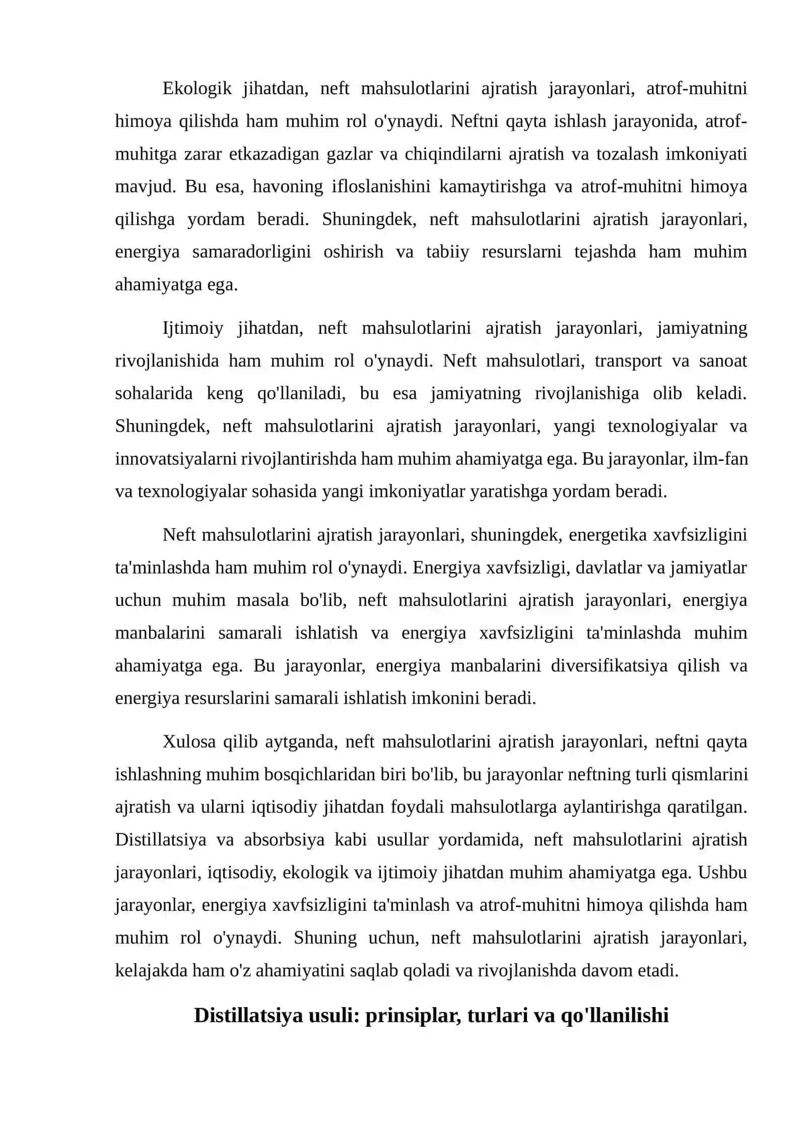Neft mahsulotlarini ajratish usullari 4