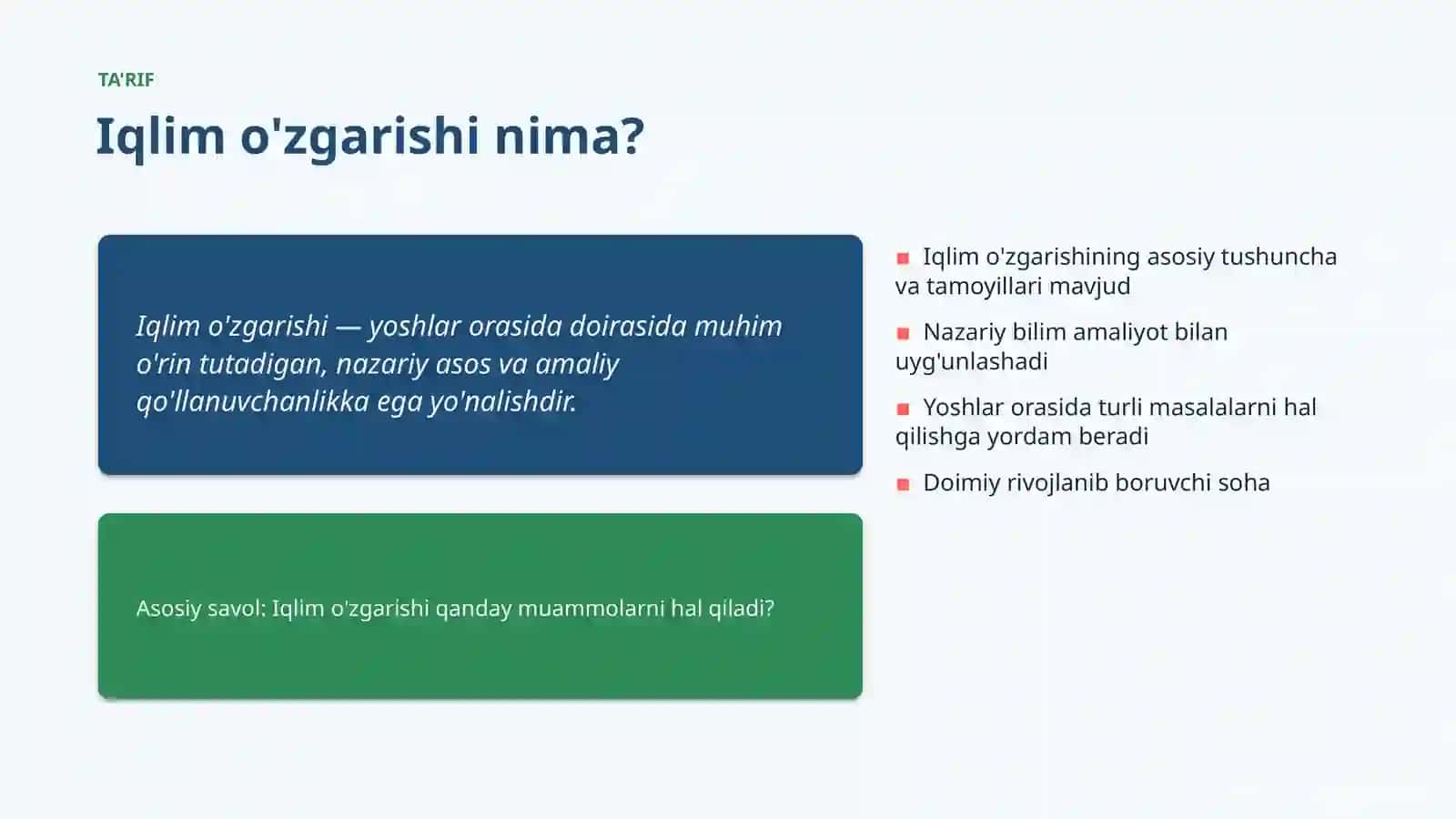 Iqlim o'zgarishi 4