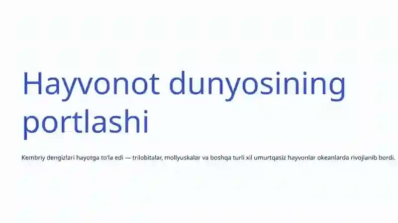 Hayvonlarning evolyutsiyasi: Qadimdan zamongacha 4