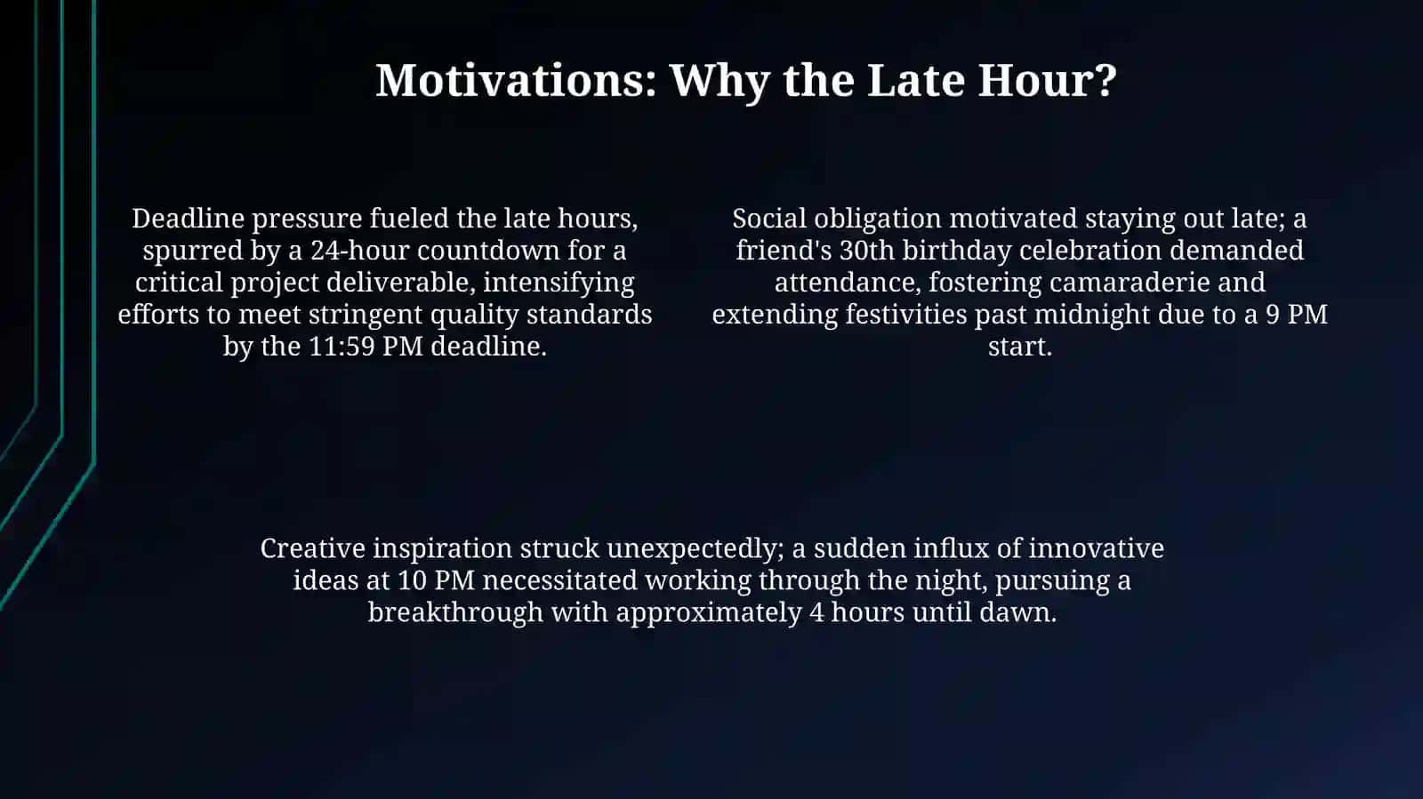 The Midnight Hour: Setting the Stage 4