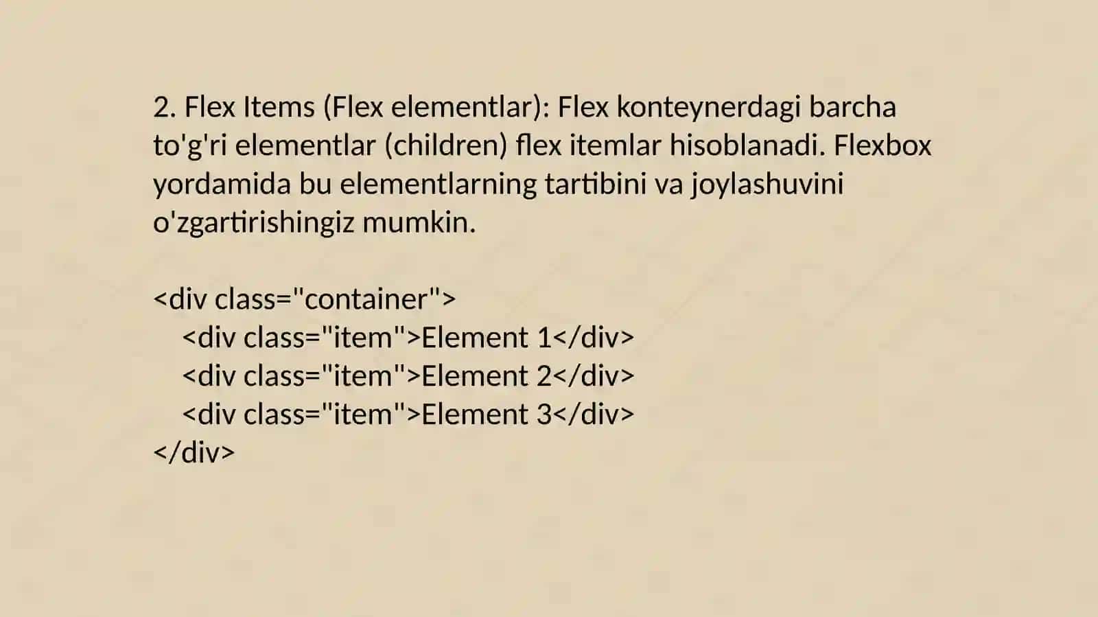 Flex box haqida 4