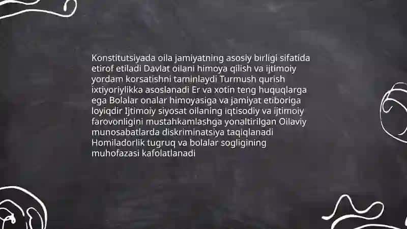 Oilaning konstitutsiyaviy asoslari 4