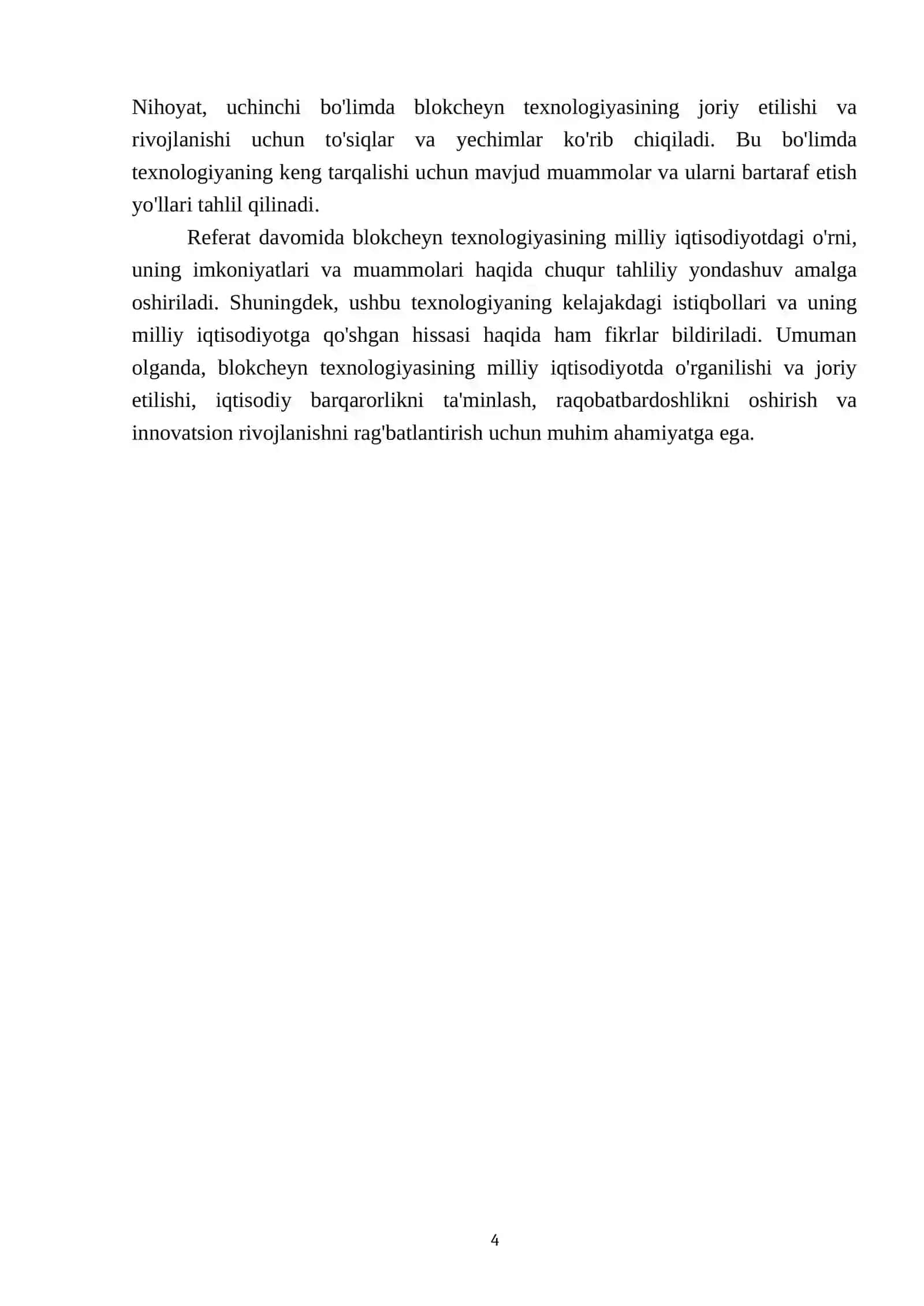 Milliy iqtisodiyotni turli sohalarida blokcheyn texnalogiyasidan foydalanish yullari 4
