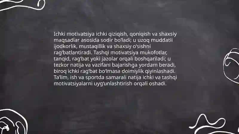 Faoliyat va motivatsiya 4