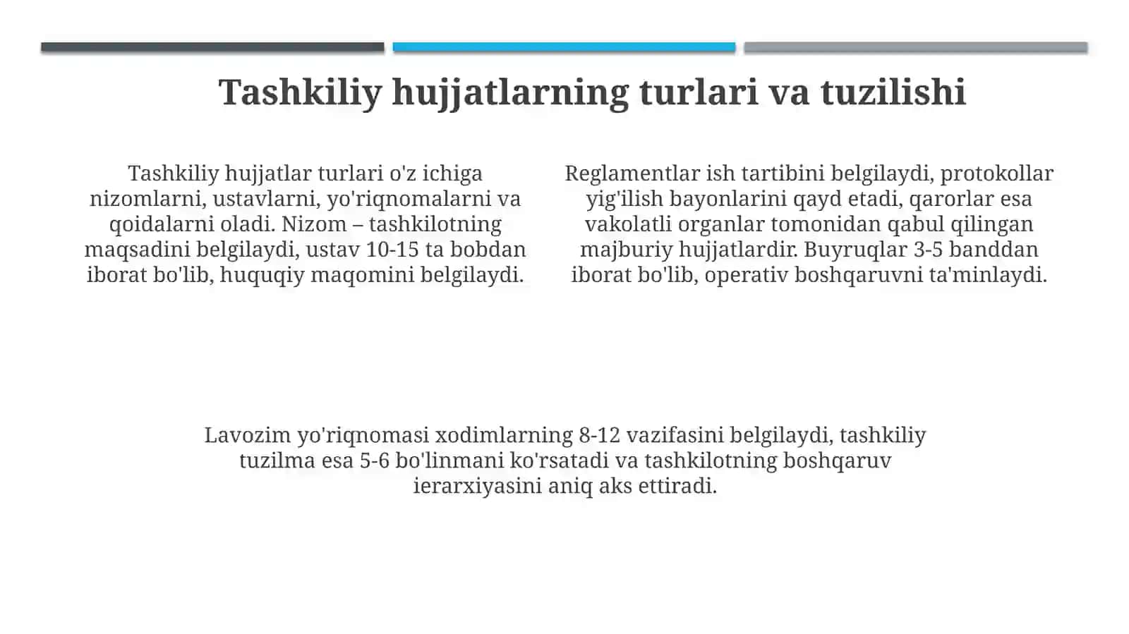 Tashkiliy hujjatlarvaularningturlari 4