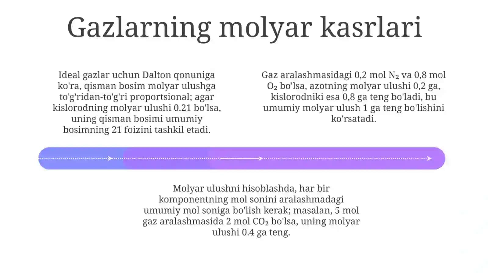 Gazlar aralashmalariga oid masalalar yechish 4