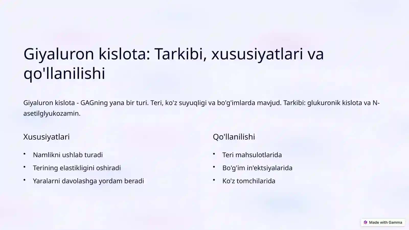 Glikozaminoglikanlarning tibbiyotda qo'llanilishi 4