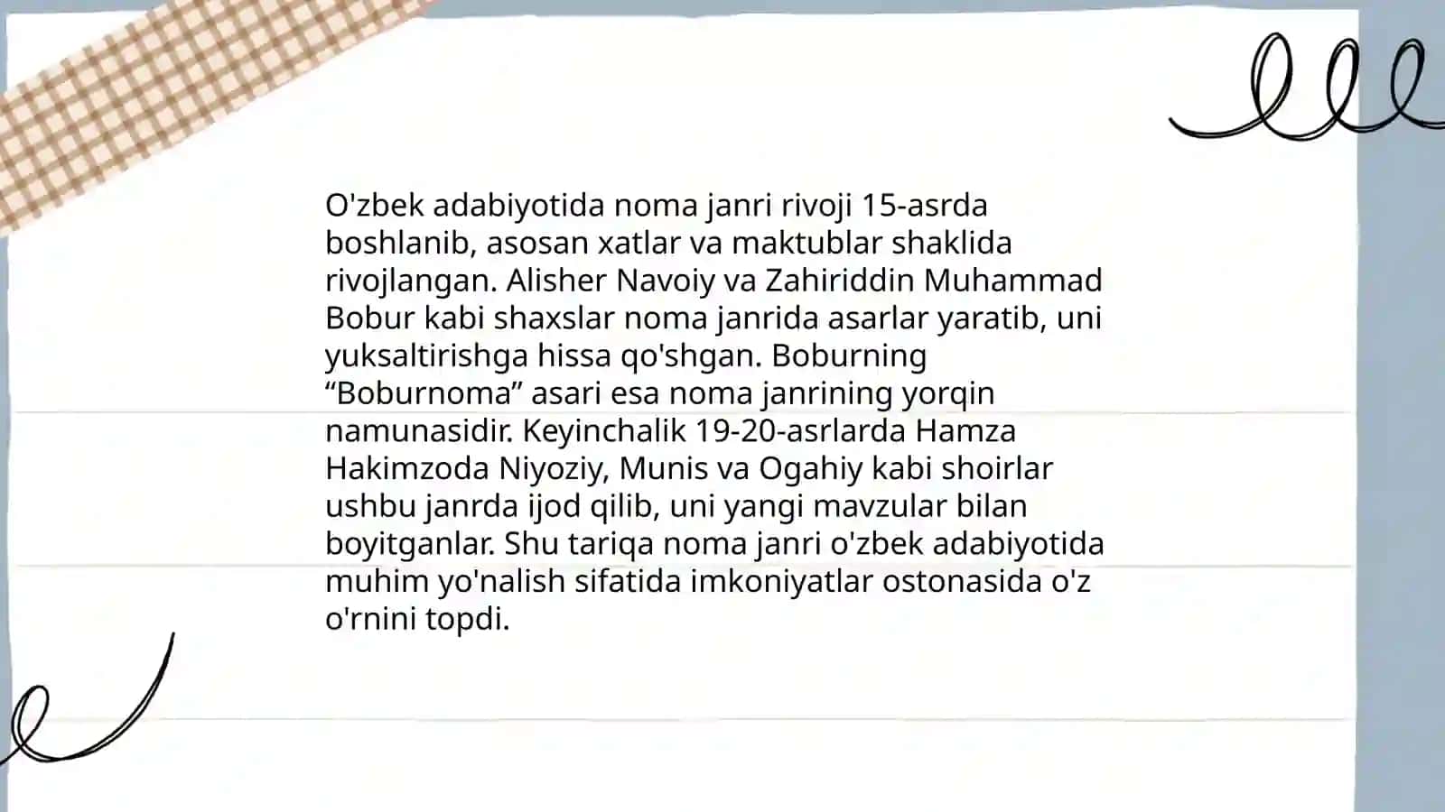 O'zbek adabiyotida noma janri 4