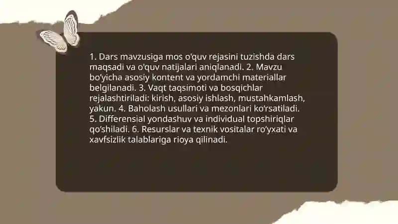Darsni tashkil qilishga tayyorgarlik 4