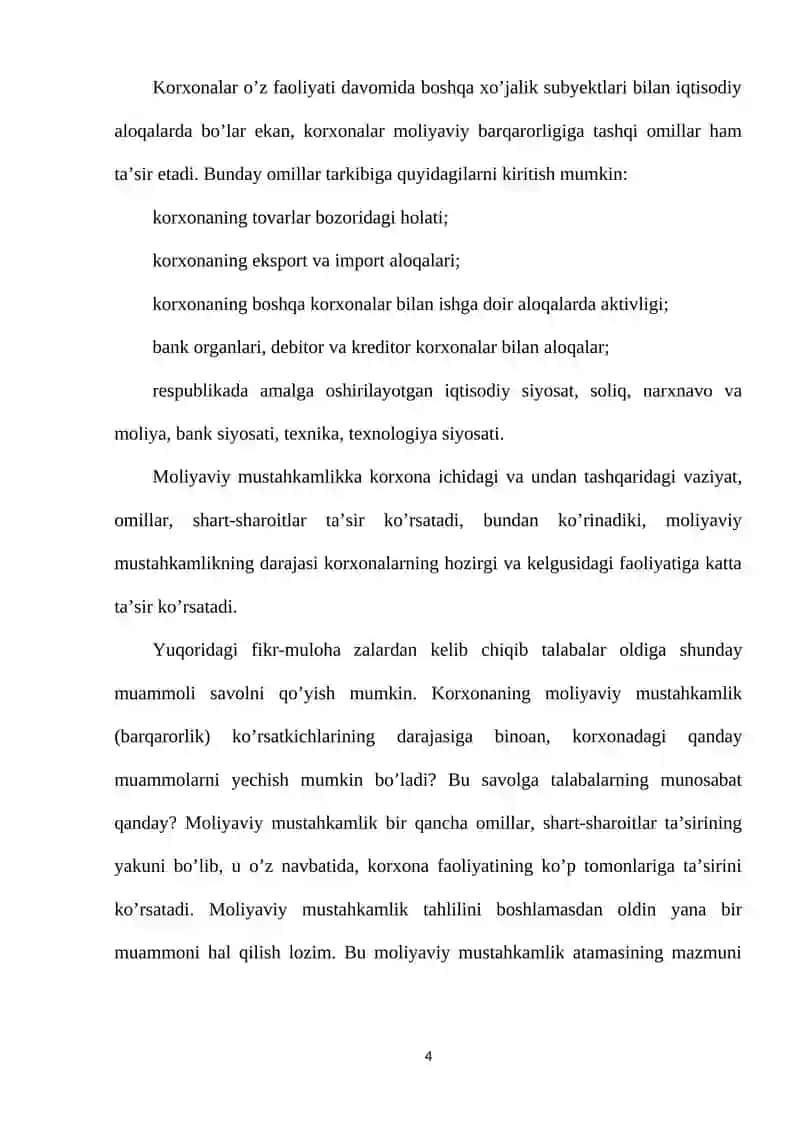 Moliyaviy barqarorlik tahlili 4