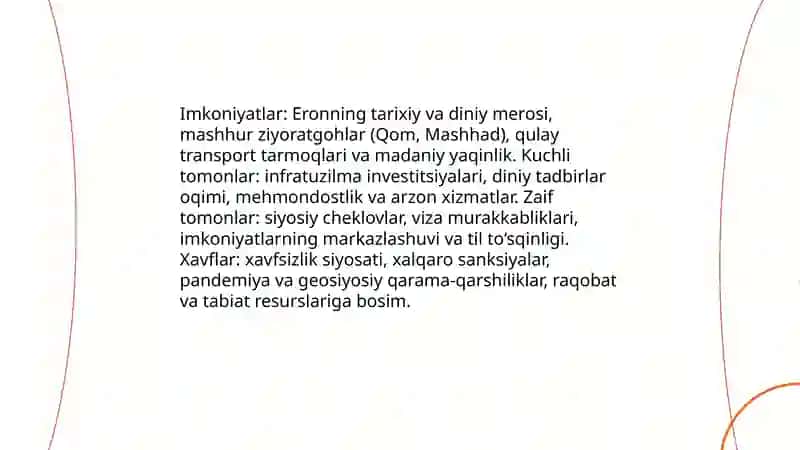 Eron turizimi swot tahlili 4