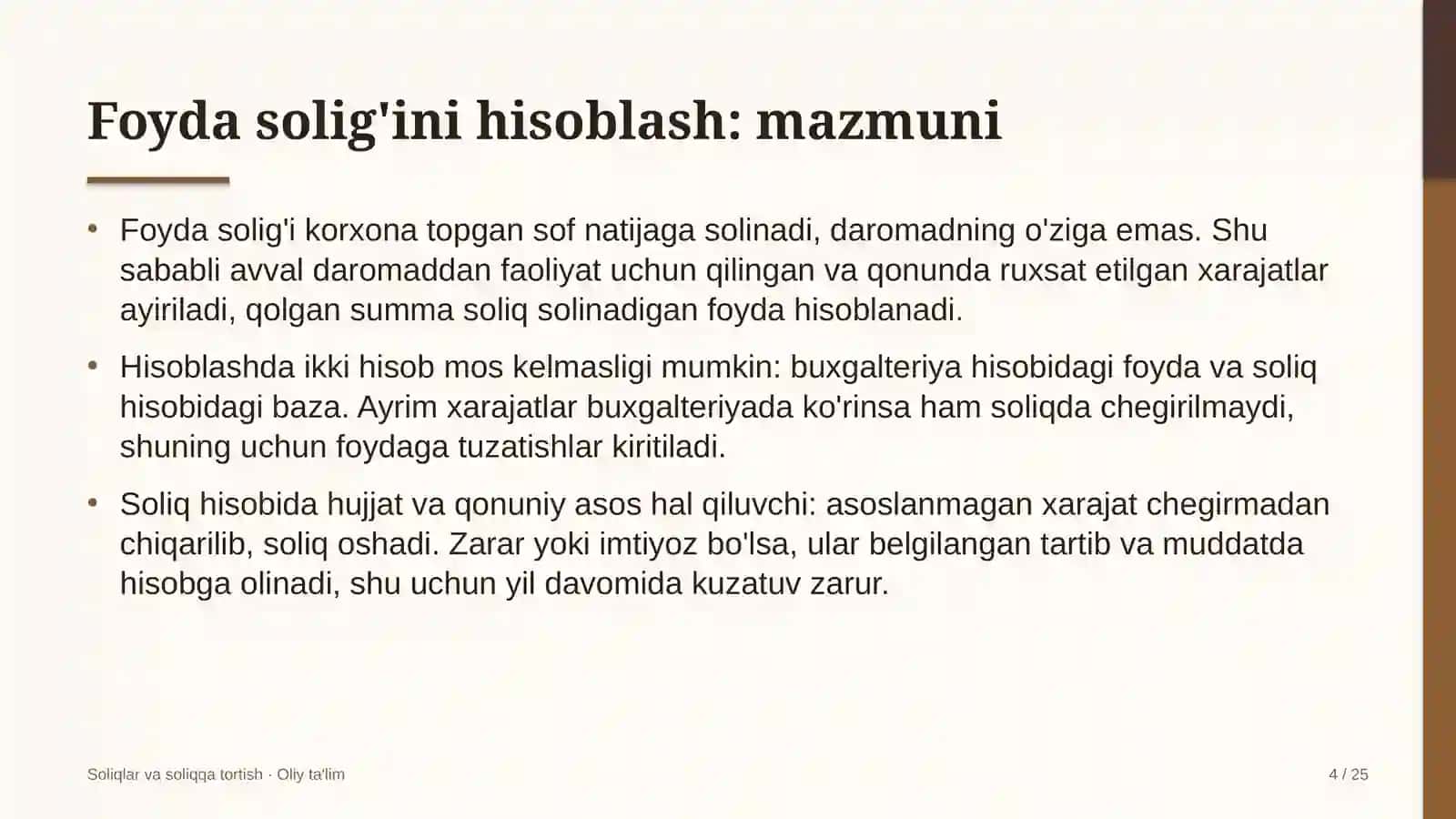 Ko'p qavatli uylar qurilishida foyda solig'ini hisoblash 4