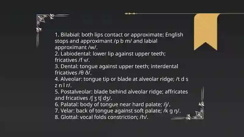 The system of consonant in English 4