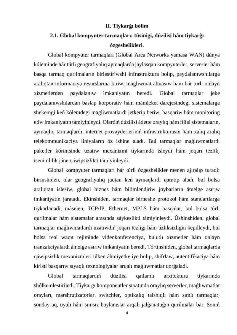 Global kompyuter tarmaqlar Frame Relay ham ATM texnologiyaları 4
