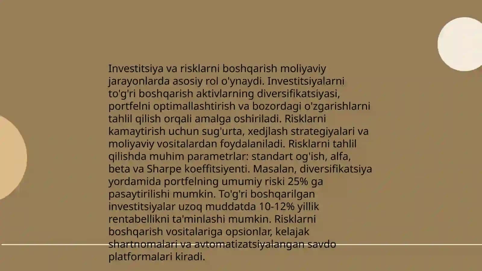Isteʼmol jamgʻarish va investitsiya 4