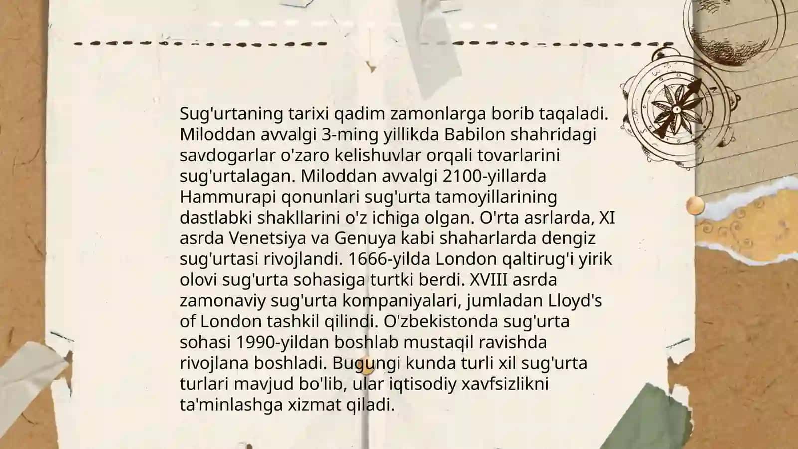 Sug’urta haqida umumiy tushuncha 4