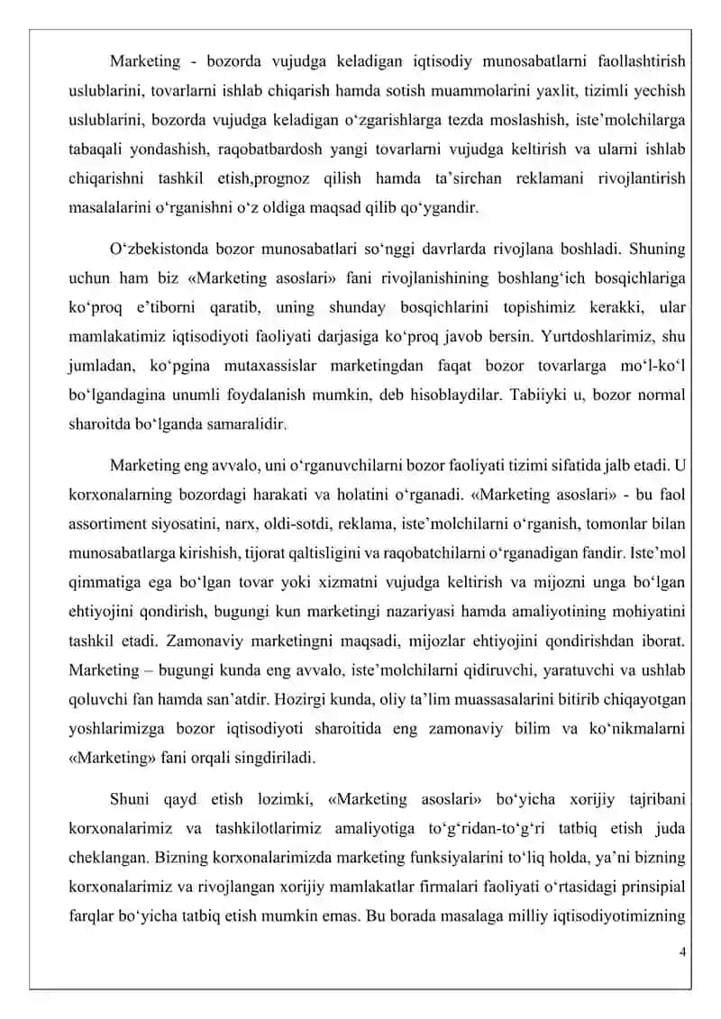 Marketing malumotlarining amaliy taxlili 4