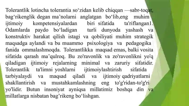 tolerantlik. 4