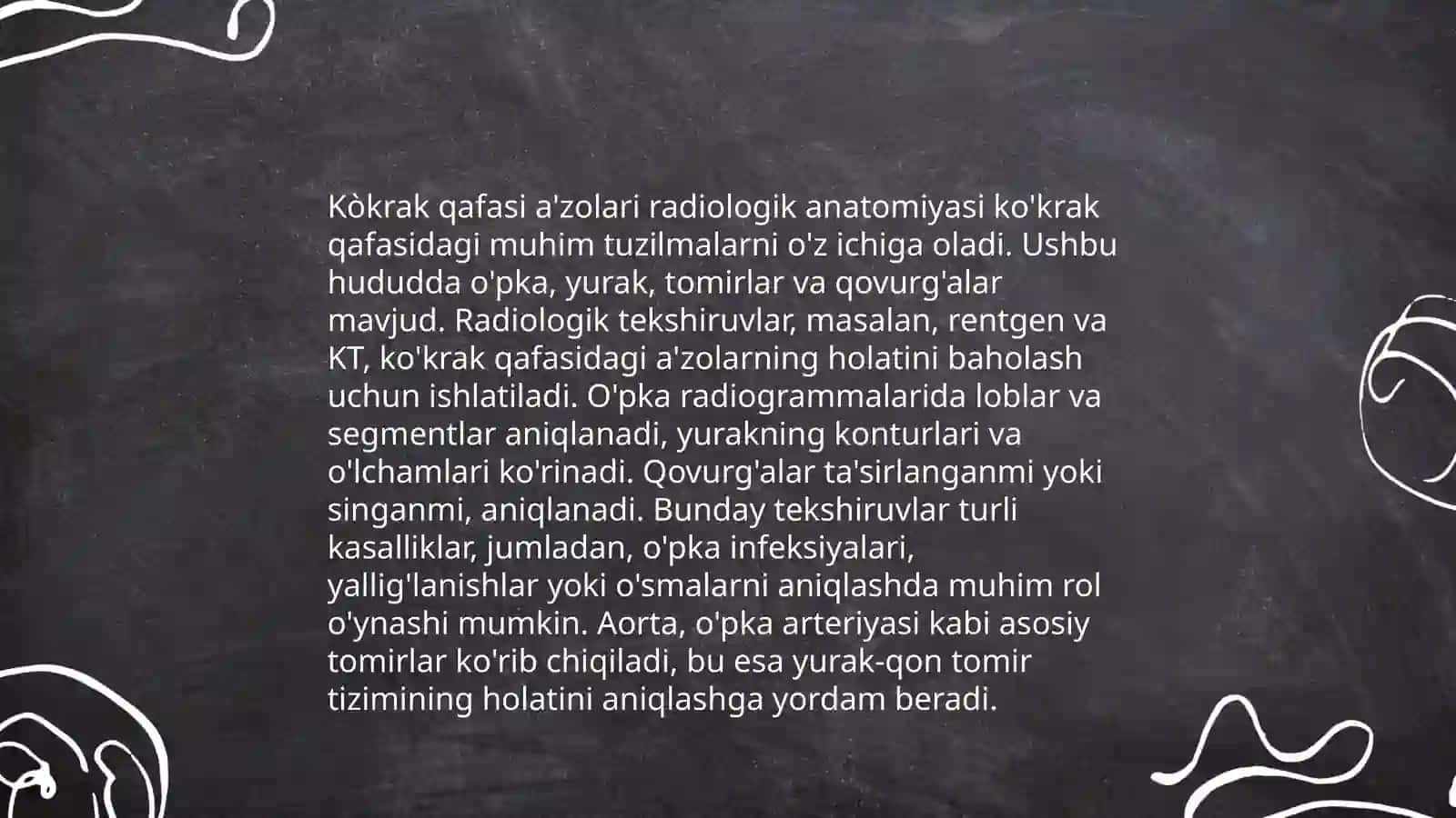 Kòkrak qafasi a'zolari nur tekshiruvi usullari 4