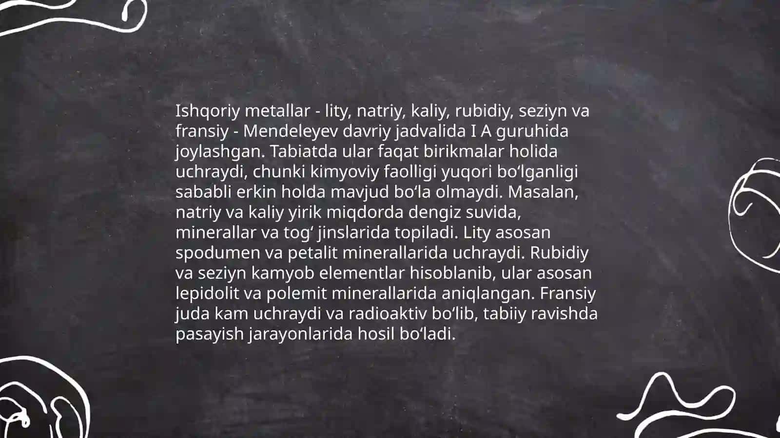 Ishqoriy metallar 4