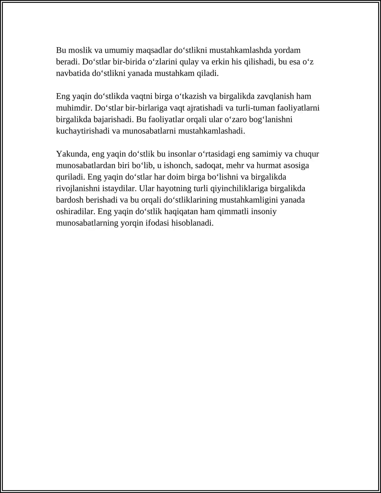 ENG YAQIN DOSTLIK HAQIDA 4