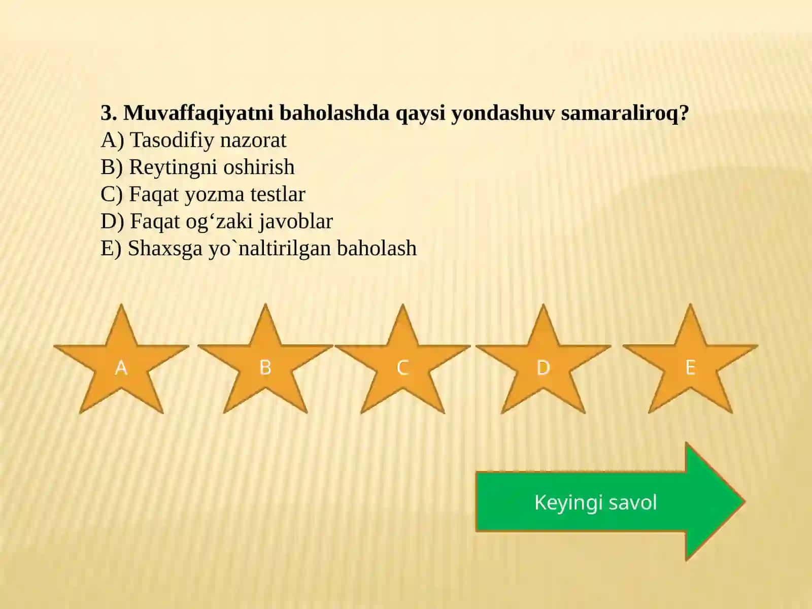 muvoffaqiyat testi 4