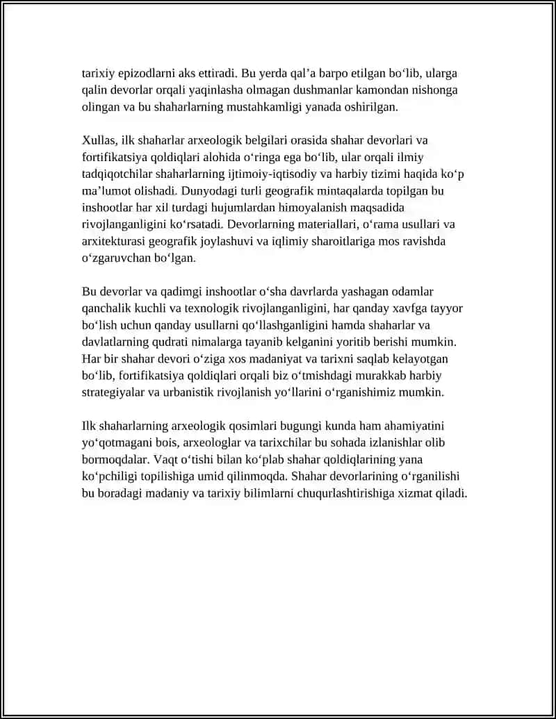 ILK SHAHARLARNING ARXEOLOGIK BELGILARI 4