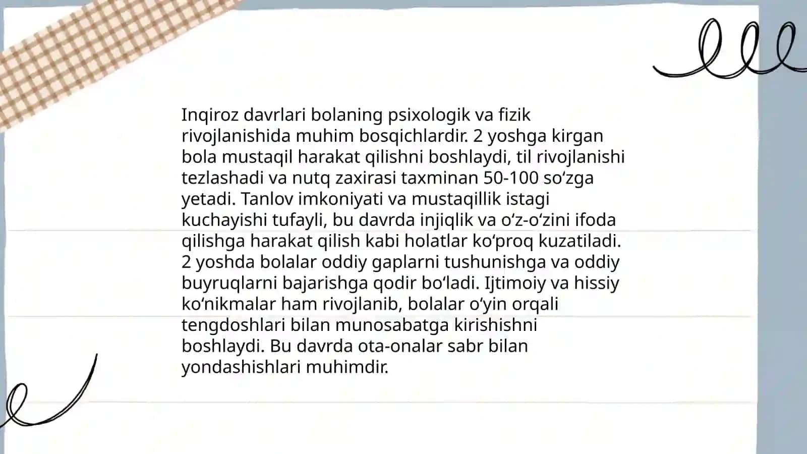 Maktabgacha tarbiya yoshidagi inqiroz 4