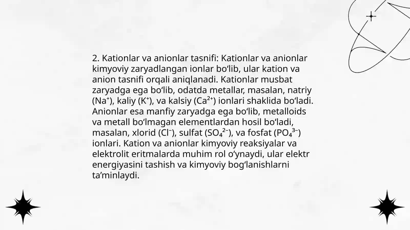 Noorganik ionlar va ularning funksiyalari 4