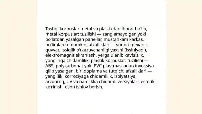 Taqsimlash qutisini vaziyasi, tuzilishi, turlari 4