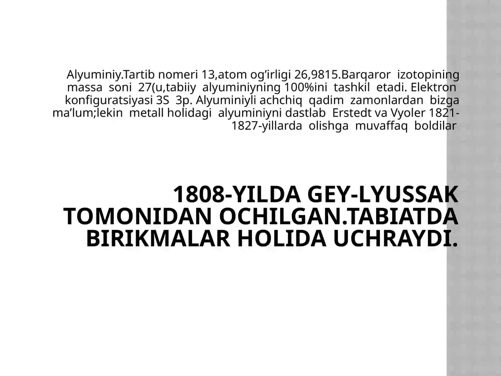 Davriy sistemaning III-guruhasi 4