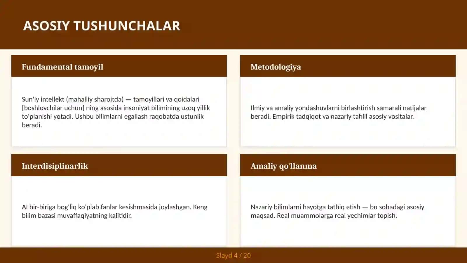 Sun'iy intellekt (mahalliy sharoitda) — tamoyillari va qoidalari [boshlovchilar uchun] 4