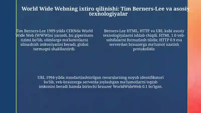 Internet va Word Wibe Web ixtirosi 4