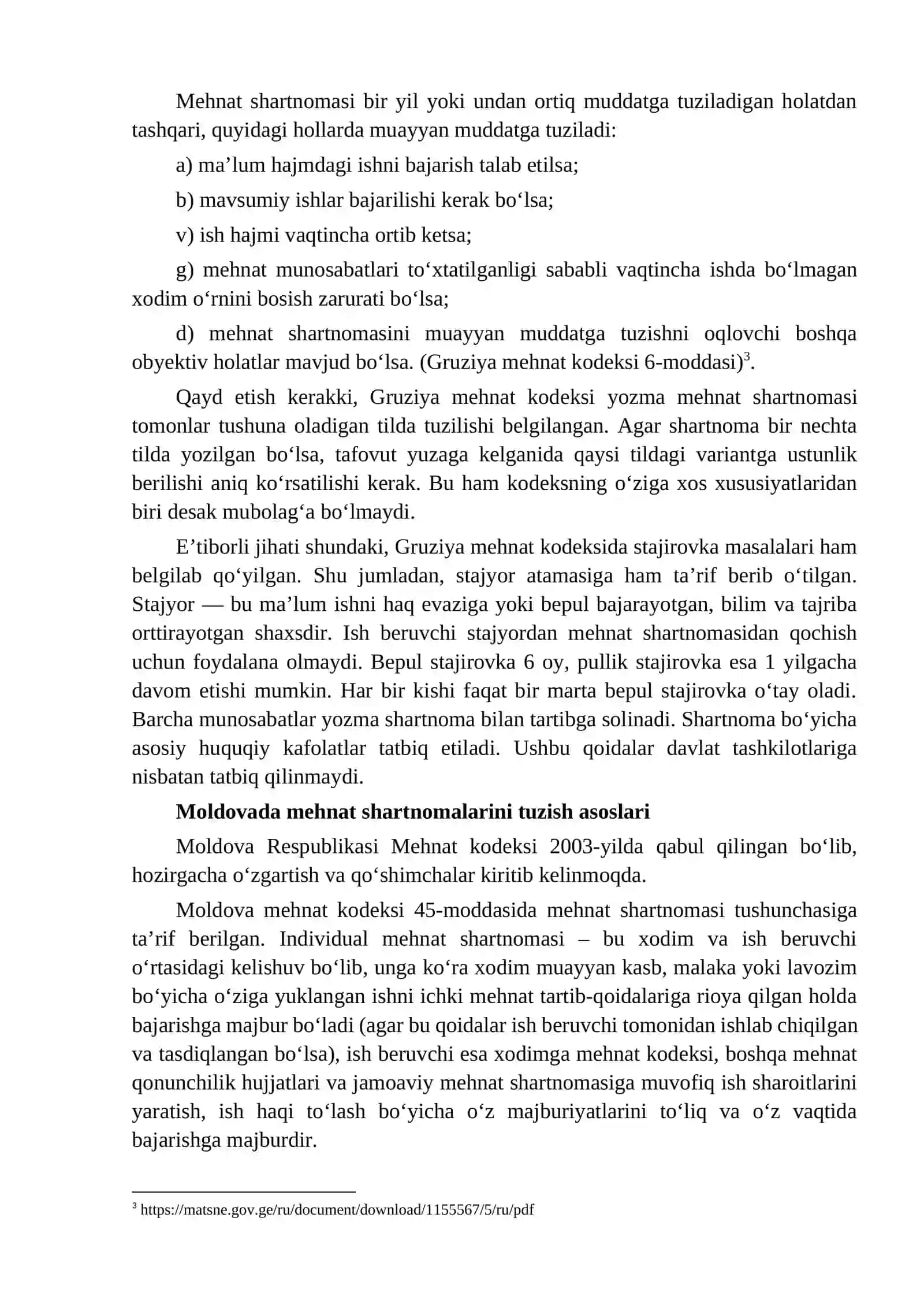 Mehnat shartnomalarini tuzish MDH davlatlari misolida: O‘zbekiston bilan qiyosiy tahlil 4