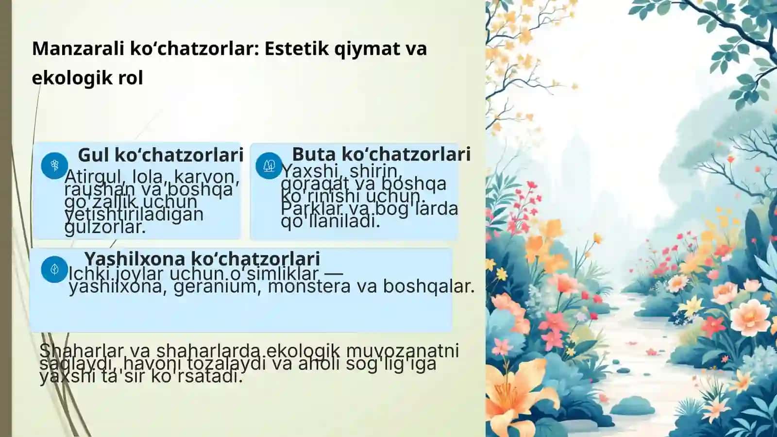 Koʻchatzor xillari va ularning ahamiyati 4