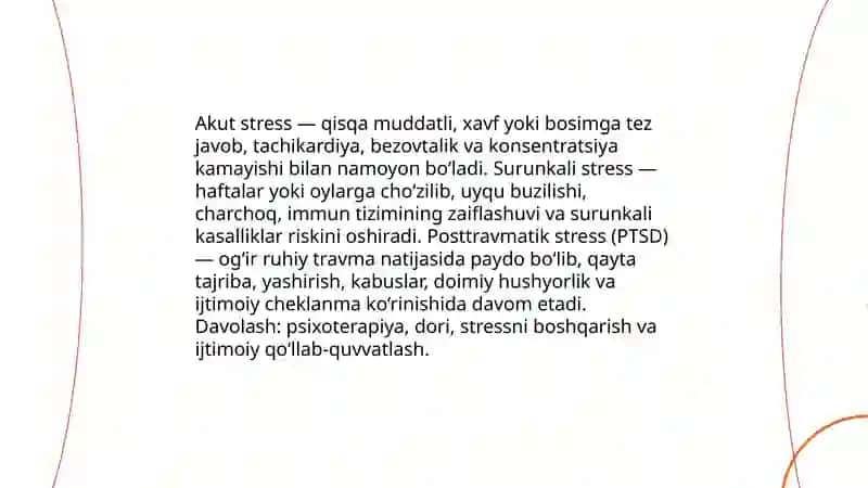 Stress va uni boshqarish 4