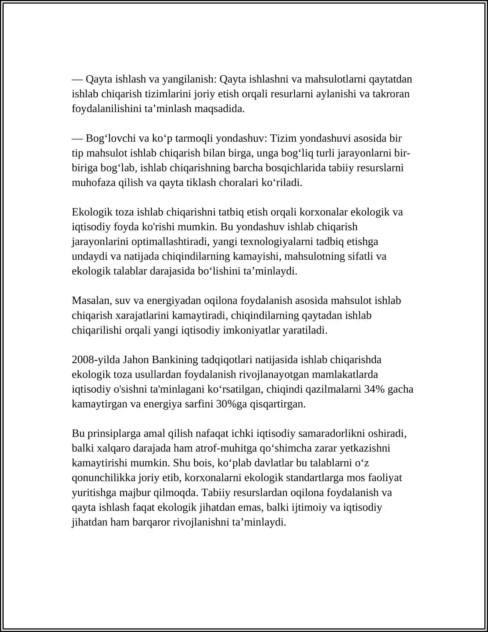 EKOLOGIK TOZA ISHLAB CHIQARISH USULARI 4